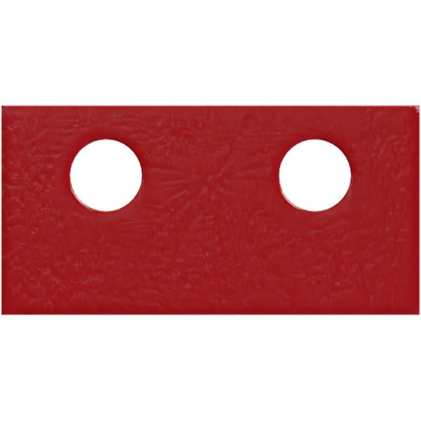 Ekena Millwork Premium Barn Door Flat Track Connecting Plate, Regal Red GB6001CRR - main